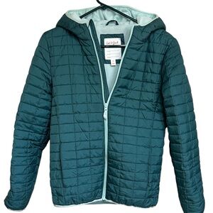 Cat & Jack Kids Dark Teal Puffer Jacket, Size XL